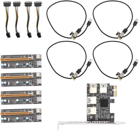 Toddmomy Pci-e Extender Card USB Adapter Pin Power Connectors Pci Express Expansion for Desktop Computer Accessories Mining and Data Transfer Stability in Kuwait