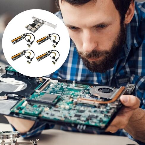 Toddmomy Pci-e Extender Card USB Adapter Pin Power Connectors Pci Express Expansion for Desktop Computer Accessories Mining and Data Transfer Stability in Kuwait