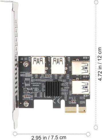 Toddmomy Pci-e Extender Card USB Adapter Pin Power Connectors Pci Express Expansion for Desktop Computer Accessories Mining and Data Transfer Stability in Kuwait