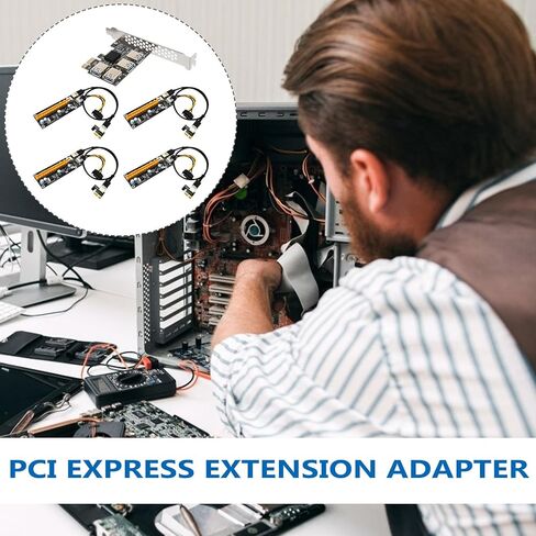 Toddmomy Pci-e Extender Card USB Adapter Pin Power Connectors Pci Express Expansion for Desktop Computer Accessories Mining and Data Transfer Stability in Kuwait