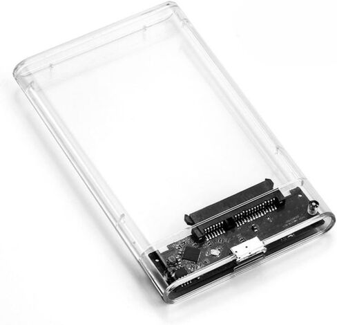 حاوية محرك أقراص ثابتة USB 3.0 مقاس 2.5 بوصة، حافظة SSD خارجية شفافة لمحرك الأقراص الصلبة SATA HDD/SSD بسعة تصل إلى 4 تيرابايت، تركيب بدون أدوات، UASP، نوم ذكي (سرعة 10 جيجابت في الثانية) in Kuwait