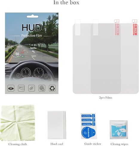 Head Up Display HUD Reflective Windshield Film, Protective Screen,5.9X5.1Inch,2-Pack in Kuwait