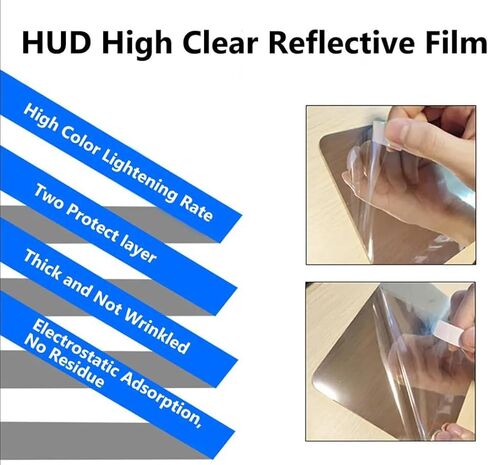 Head Up Display HUD Reflective Windshield Film, Protective Screen,5.9X5.1Inch,2-Pack in Kuwait