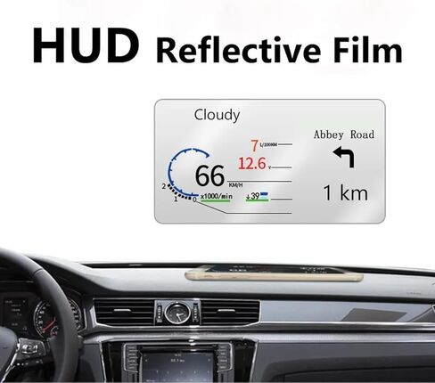 Head Up Display HUD Reflective Windshield Film, Protective Screen,5.9X5.1Inch,2-Pack in Kuwait