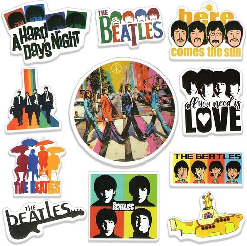 52Pcs Retro Rock Band Stickers for Adults, Classic Liverpool Music Decals for 2026 Florida Beach Festival, Retro 60s Legend Gifts for Guitar, Laptop, Phone in Kuwait