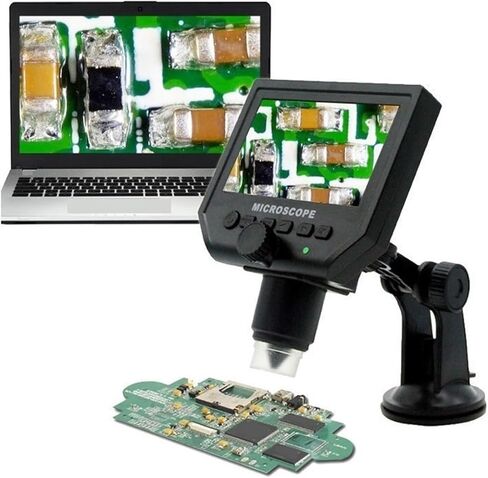 Digital Microscope Aluminum Alloy Stand 4.3 Inches HD LCD Video Soldering Phone Repair Wide Range of Uses，Microscope A in Saudi Arabia