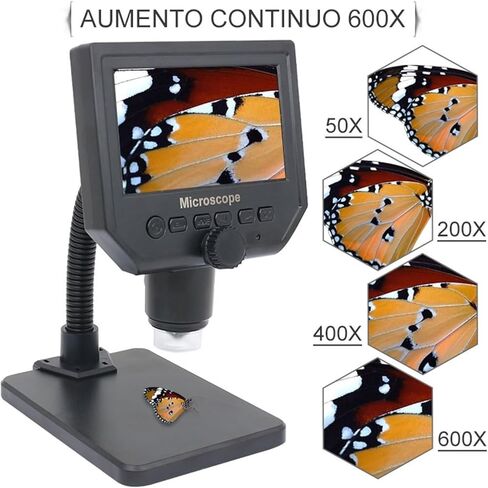 Digital Microscope Aluminum Alloy Stand 4.3 Inches HD LCD Video Soldering Phone Repair Wide Range of Uses，Microscope A in Saudi Arabia