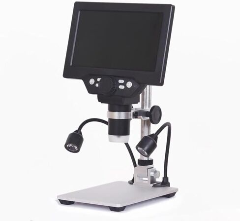 مجهر G1200D مجهر رقمي 12 ميجابكسل 7 بوصة شاشة ملونة كبيرة شاشة LCD 1-1200X مستمر، مضرب ليثيوم مدمج in Kuwait