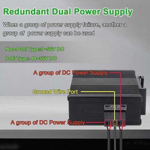 محول إيثرنت جيجابت صناعي 12 منفذًا، 12 منفذ RJ45 10/100/1000 ميجا بت في الثانية محول إيثرنت مثبت على السكك الحديدية، محول شبكة مثبت على الحائط، -40 درجة فهرنهايت إلى 167 درجة فهرنهايت، غلاف ألومنيوم IP40 (غير PoE) in Kuwait
