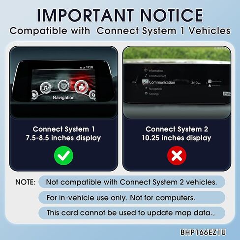 بطاقة SD للملاحة 2026 تدعم شاشة HUD لـ CX-5 2016-2020، 3 2014-2018،6 2016-2023، CX-9 2016-2020، CX-3 2016-2023 USA/Canada/Mexico بطاقة خريطة GPS، التوصيل والتشغيل، سهلة التركيب in Kuwait
