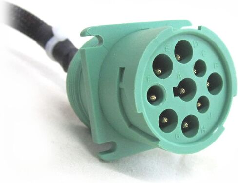 MasTrack Type 2 Green J1939 9pin Male to Open Cable | 1 Foot | Adapter Cable for Trucks and Cars in Kuwait