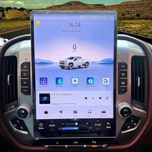 Car Radio for Chevrolet Silverado GMC Sierra 2014-2018 Stereo Replacement Head Unit 15.6 Inch 2K IPS Touch Screen Tesla Style Carplay Android Auto GPS Navigation Multimedia OEM 4 Inch 8 Inch (6+64GB) in Kuwait