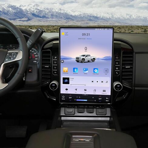 Car Radio for Chevrolet Silverado GMC Sierra 2014-2018 Stereo Replacement Head Unit 15.6 Inch 2K IPS Touch Screen Tesla Style Carplay Android Auto GPS Navigation Multimedia OEM 4 Inch 8 Inch (6+64GB) in Saudi Arabia