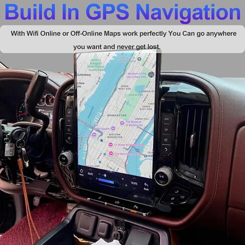 Car Radio for Chevrolet Silverado GMC Sierra 2014-2018 Stereo Replacement Head Unit 15.6 Inch 2K IPS Touch Screen Tesla Style Carplay Android Auto GPS Navigation Multimedia OEM 4 Inch 8 Inch (6+64GB) in Saudi Arabia