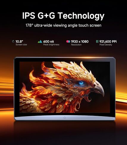 10.8" Android 13 Car TV Headrest Monitor - 5G WiFi Touch Screen Tablet, Supports Phone Mirroring, HDMI in/Out, Bluetooth, USB/SD, Backseat Video Player in Kuwait