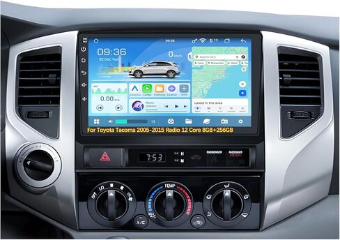 12 Core 8G+256G لـ Toyota Tacoma 2005-2015 ترقية راديو ستيريو: 9 بوصة IPS شاشة تعمل باللمس وحدة رأسية، Wireless CarPlay Android Auto، DSP Audio، AM FM، SWC، GPS، WiFi، كاميرا احتياطية in Kuwait