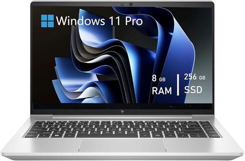 HP EliteBook 645 G9 14" FHD Laptop, AMD Ryzen 5 PRO 5675U Hexa-core (6 Core), 8 GB RAM, 256 GB SSD, CAM, Bluetooth, WiFi, Windows 11 Pro (Renewed) in Kuwait