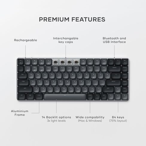 Satechi SM1 75% Mechanical Keyboard & OntheGo Wireless Bluetooth Mouse, Rechargeable Battery in Kuwait