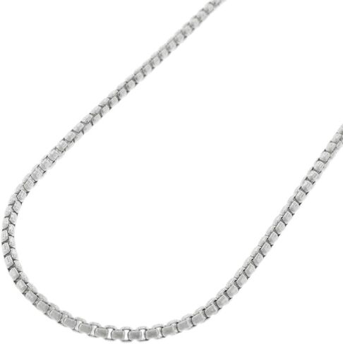 Verona Jewelers Real 925 Sterling Silver 2MM - 5MM Solid Round Box Link Necklace and Bracelet, Chain For Men Women Boys Girls, Rhodium Chain, Extra Durability, 16-30 Inch in Saudi Arabia
