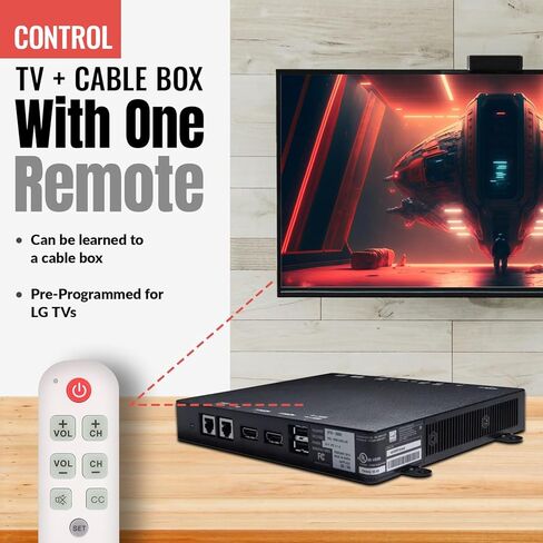Anderic RR1004 Big Button TV Remote Control – Senior Friendly, Easy-to-use with Glow Keys, Simple Layout – Ideal for Elderly Care & Assisted Living – Compatible with Most IR TVs - White - 1 Pack in Kuwait