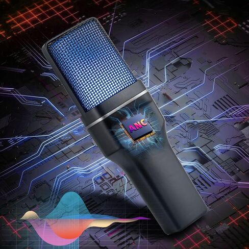 EBTOOLS 2.4G Wireless USB Microphone, RGB Condenser Mic with Noise Cancellation and Heart Shaped Pickup, for PC Smartphone Gaming Streaming Podcasting Video Conferencing in Saudi Arabia