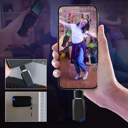 EBTOOLS 2.4G Wireless USB Microphone, RGB Condenser Mic with Noise Cancellation and Heart Shaped Pickup, for PC Smartphone Gaming Streaming Podcasting Video Conferencing in Saudi Arabia