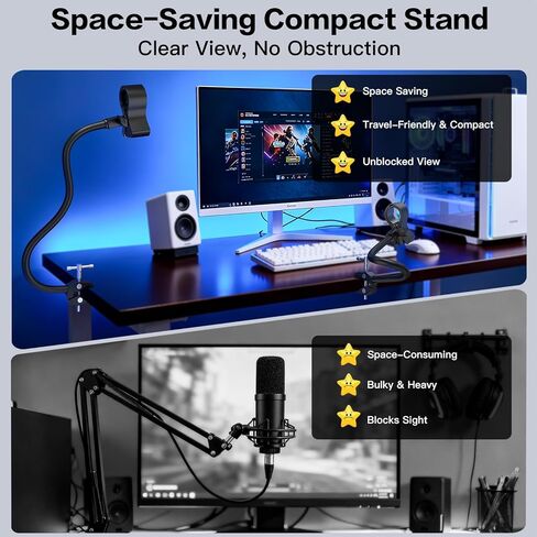 ZealSound Gaming USB Pink Microphone k66p and hs19 Microphone Stand in Kuwait