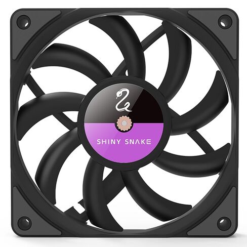 Shiny Snake 120x15mm Ultra-Slim High Performance Case Cooler Fan, 4pin PWM Silent Computer with FDB Bearing Included, up to 1500RPM Cooling Fan, ≤25dB, F12015 Black in Kuwait