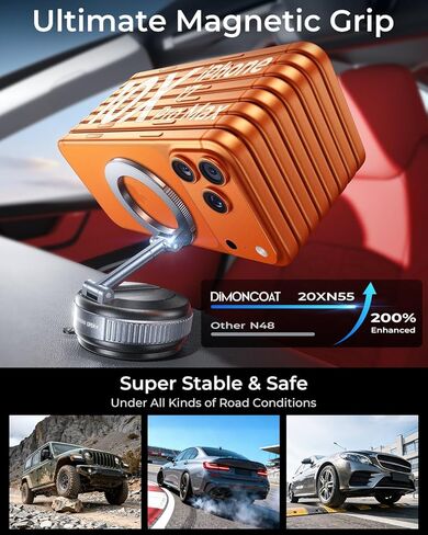 DIMONCOAT 2026 حوامل هواتف مغناطيسية مطورة لسيارتك [119+LBS أقوى شفط] لحامل سيارة Magsafe، حامل هاتف سيارة قابل للتعديل 360 درجة لهاتف iPhone 17 Pro Max Samsung Galaxy S26 in Kuwait