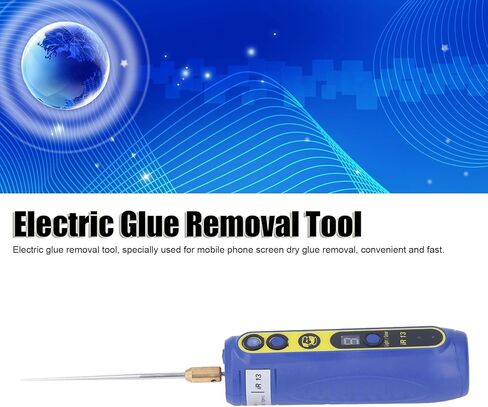 Generic Electric Glue Removal Tool, 4 Levels Adjustable Speed LCD Screen Dry Glue Clean Machine with CW CCW Motor and Green Dust Display Light, for Mobile Phone Degumming Cutting Polishing in Kuwait