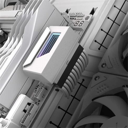 محول ATX 24Pin 180 درجة ARGB، مزامنة 5 فولت، ملحق كمبيوتر أسود DIY لتوصيل طاقة اللوحة الأم للكمبيوتر المكتبي in Kuwait