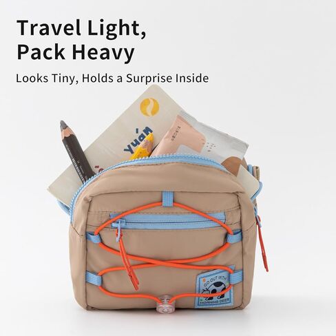 morning deer Small Lightweight Crossbody Bag, Splash-Resistant Sling Pack for Women & Men, Adjustable Strap Multipurpose Crossbody Sling Bag with Compartments for Outdoor Travel & Daily Use in Kuwait