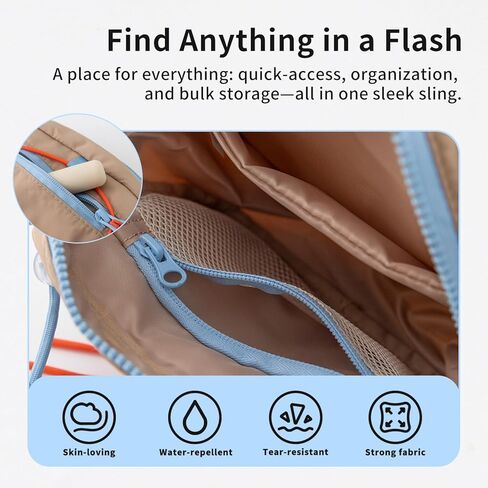 morning deer Small Lightweight Crossbody Bag, Splash-Resistant Sling Pack for Women & Men, Adjustable Strap Multipurpose Crossbody Sling Bag with Compartments for Outdoor Travel & Daily Use in Kuwait