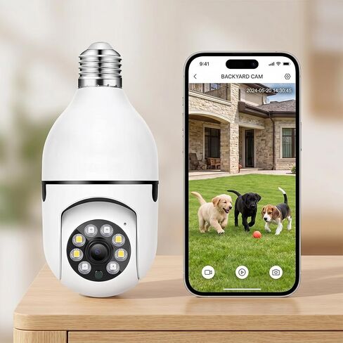 1Pack WiFi 1080P HD Night Vision Camera for Remote Surveillance Indoor Security Camera for Baby Monitor Dog Camera W/2-Way Audio Siren Motion Detection Cloud & TF Card Storage White in Kuwait