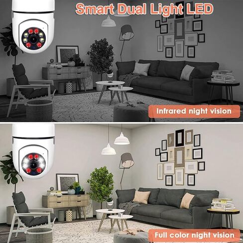 1Pack WiFi 1080P HD Night Vision Camera for Remote Surveillance Indoor Security Camera for Baby Monitor Dog Camera W/2-Way Audio Siren Motion Detection Cloud & TF Card Storage White in Kuwait