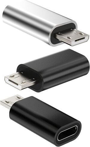 Lightning Female to Micro USB Male Adapter(3pack) Compatible for Galaxy S7 S6 Edge Nexus 5 Android Power Charging Converter for iPhone 7 8 Plus X 12Pro for iPad Charge Cord Port Data Sync Cable in Kuwait