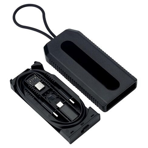 65W Fast Charging Data Cable Set Multi-Functional 5 in 1 USB C Adapter Kit with Storage Box Phone Stand SIM Eject Tool Compact Travel Cable Organizer for Laptop iPhone Android (Black) in Kuwait