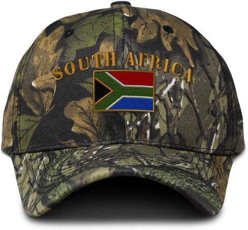 Speedy Pros Camo Baseball Cap South Africa Flag A Embroidery Cotton Strap Closure in Kuwait