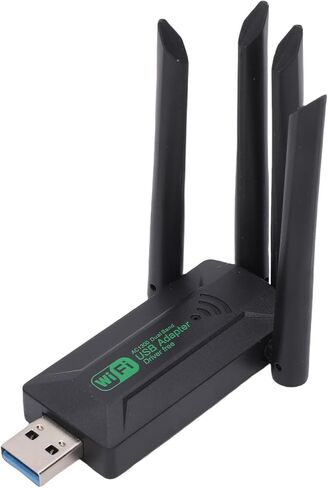 محول USB WiFi ثنائي النطاق من Cuifati، دونجل شبكة لاسلكية عالية السرعة 1300 ميجابت في الثانية لأجهزة الكمبيوتر المكتبية، مع هوائي داخلي، يدعم 2.4G 5G WiFi5 WPA3 in Kuwait