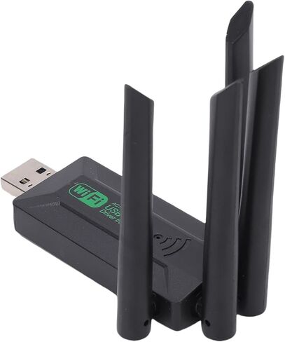 محول USB WiFi ثنائي النطاق من Cuifati، دونجل شبكة لاسلكية عالية السرعة 1300 ميجابت في الثانية لأجهزة الكمبيوتر المكتبية، مع هوائي داخلي، يدعم 2.4G 5G WiFi5 WPA3 in Kuwait