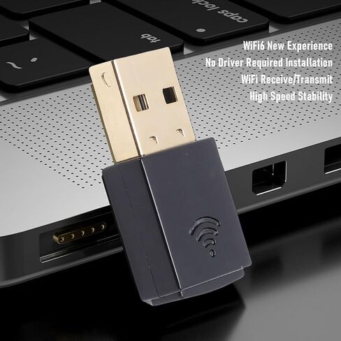 محول Cuifati WiFi 6، محول شبكة USB لاسلكي ثنائي النطاق بسرعة 600 ميجا بت في الثانية لأجهزة الكمبيوتر المحمول المكتبي، مع التوصيل والتشغيل، ودعم 7 10 11 in Kuwait