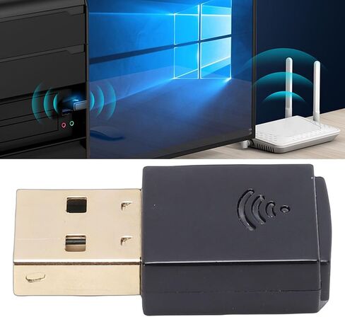 محول Cuifati WiFi 6، محول شبكة USB لاسلكي ثنائي النطاق بسرعة 600 ميجا بت في الثانية لأجهزة الكمبيوتر المحمول المكتبي، مع التوصيل والتشغيل، ودعم 7 10 11 in Kuwait