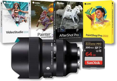 مجموعة عدسات سيجما 14-24 ملم f/2.8 DG DN Art كاملة الإطار متعددة الطبقات (Sony E Mount) مع مجموعة البرامج وبطاقة الذاكرة (3 عناصر) in Kuwait