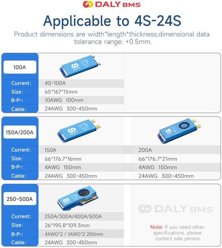 DALY Smart Active Balance BMS 250A 24V-84V 8S-24S بلوتوث مدمج مع RS485 CAN PCB لوح حماية البطارية لحزمة بطارية Li-ion LifePO4 LTO in Kuwait