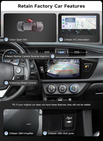 Roadanvi Android 14 6GB+128GB 10.2 بوصة وحدة رئيسية لسيارة Toyota Corolla 2014-2016 Carplay Android Auto Car Radio Bluetooth5.2 WiFi+4G LTE 1280x720 QLED شاشة تعمل باللمس سيارة ستيريو نظام تحديد المواقع والملاحة X14 Series in Kuwait