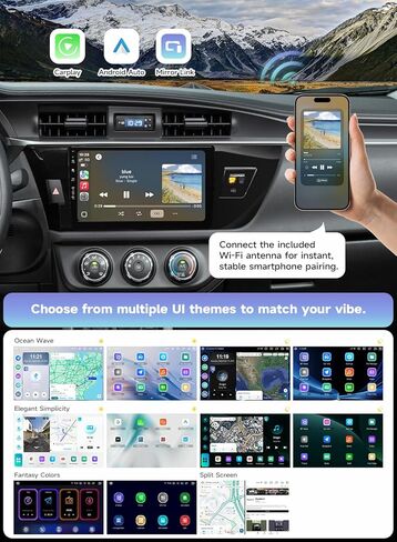 Roadanvi Android 14 6GB+128GB 10.2 بوصة وحدة رئيسية لسيارة Toyota Corolla 2014-2016 Carplay Android Auto Car Radio Bluetooth5.2 WiFi+4G LTE 1280x720 QLED شاشة تعمل باللمس سيارة ستيريو نظام تحديد المواقع والملاحة X14 Series in Kuwait