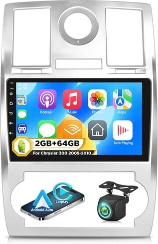 2+64G Radio for Chrysler 300 2005 2006 2007 2008 2009 2010, 9 inch Android Touch Screen Chrysler 300 Car Stereo, Carplay/Android Auto/Bluetooth/EQ Audio/SWC in Kuwait