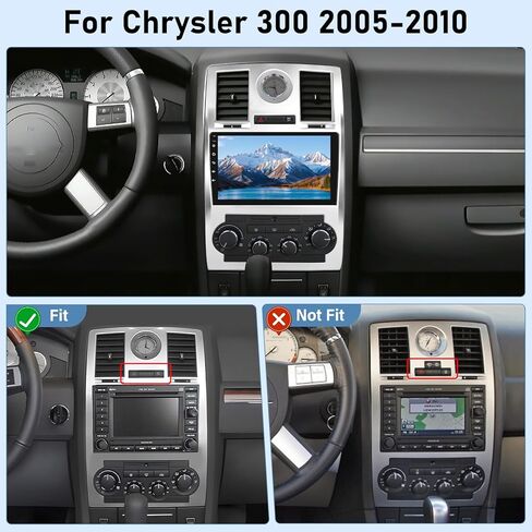 2+64G Radio for Chrysler 300 2005 2006 2007 2008 2009 2010, 9 inch Android Touch Screen Chrysler 300 Car Stereo, Carplay/Android Auto/Bluetooth/EQ Audio/SWC in Kuwait