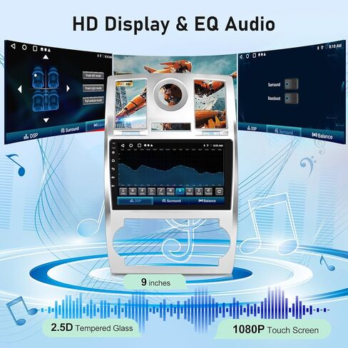 2+64G Radio for Chrysler 300 2005 2006 2007 2008 2009 2010, 9 inch Android Touch Screen Chrysler 300 Car Stereo, Carplay/Android Auto/Bluetooth/EQ Audio/SWC in Kuwait