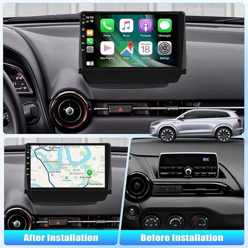 راديو ستيريو للسيارة Android 13 متوافق مع Mazda 2 Demio 2014-2023، راديو ستيريو للسيارة 9 بوصة لـ Scion iA 2016 Yaris iA 2017-2018 w/مع Carplay Android Auto Backup Camera Mic 2+32GB in Kuwait